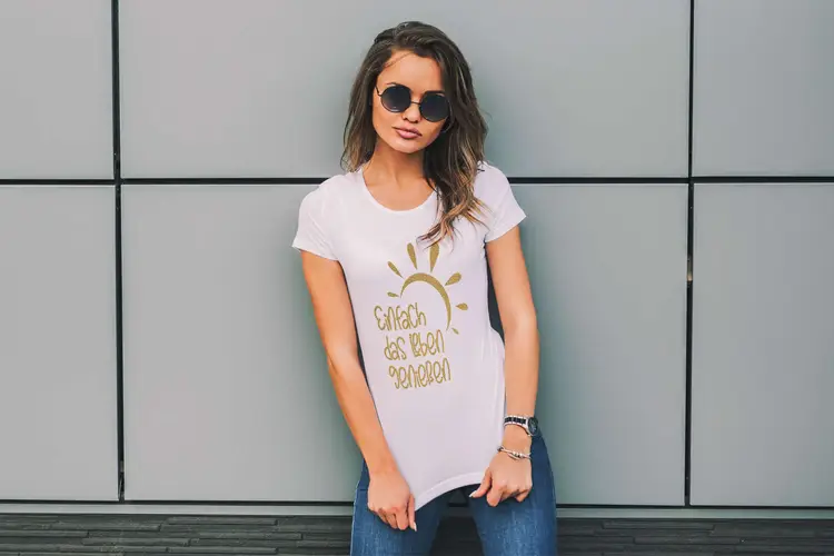 Einfach das Leben genießen Textildruck T-Shirts